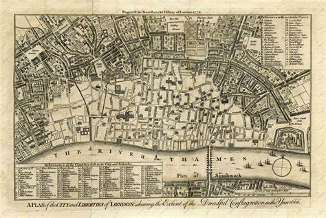 london 1666 map.